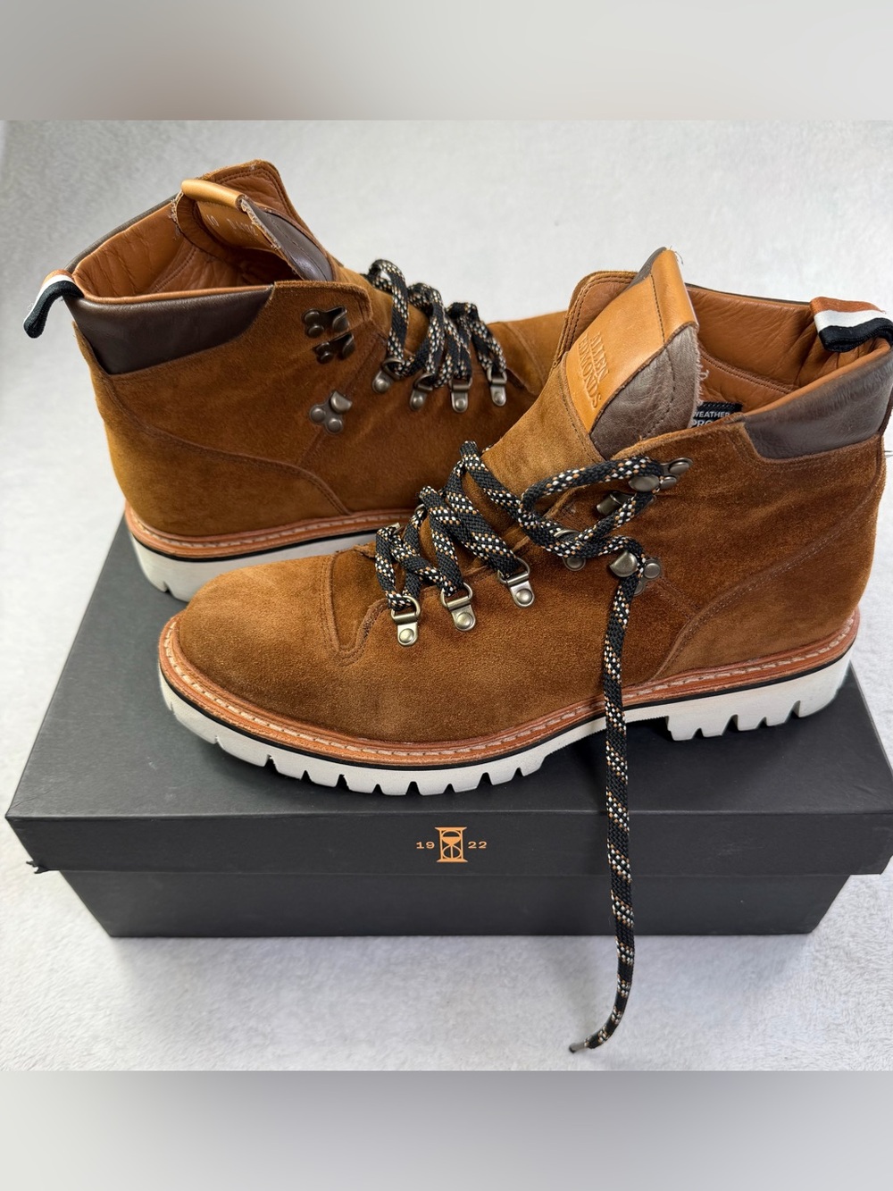 Allen Edmonds Aspen Weatherproof Suede Hiker Lug Boots Brown 10 D